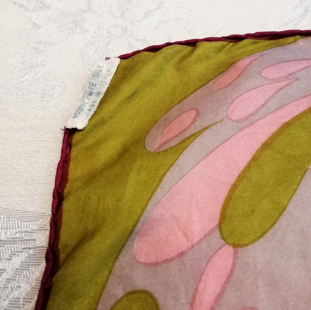 Rare Vintage Franklin Simon 1960s Silk Scarf, Iconic Psychedelia - Picture 4 of 6